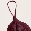 Se21b812b89984180bd960679418a52cfy.webp Sexy Contrast Lace Bow Front Crop Cami Top Women 2024 Summer Grunge Punk Y2K Clothes Ruched Skinny Backless Tee Shirt