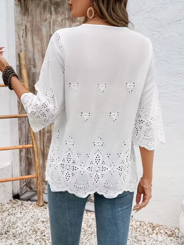 Se6d6c33c65a04c3c98f5d3b8dda3012f7.webp Temperament Loose Woman Shirt Fashion Casual Blouse Elegant long Sleeve Woman Shirt Holiday Weekend Top