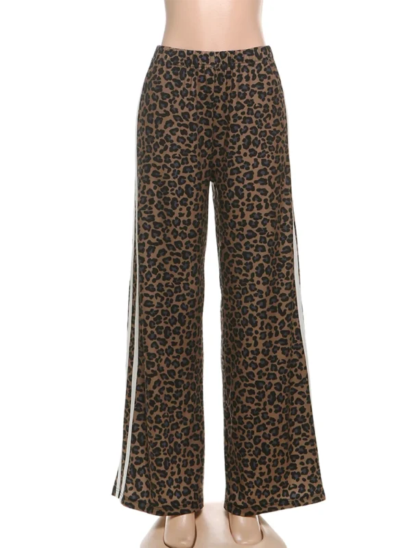 Se753f2e6d19a4541b0826ccaf37da4f04.webp Sisterlinda Leopard Print Pants Women Hipster Fall Sporty Patchwork Stripes Autumn Trend Basic Streetwear Casual Loose Trousers