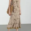 CHIC VEN Women Dresses New Retro V-neck Printed Camisole Dress Sleeveless Pullover Long Skirt Beach Vacation Summer 2024