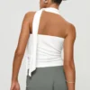 Sef458009ccdc4dd681fb45c8119d252dh.webp Women Sexy And Elegant Sleeveless High Neck Slim Fit Vest Nightclub Street Style New White Strap Casual Upper Outer Garment