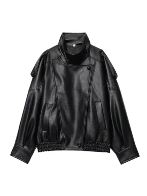 Sf978a6943a2047a7a101b394ffe5d172Z.webp Women Fashion Leather Jacket Autumn Winter Loose Causal PU Faux Leather Jackets Coat Fashion Street Motorcycle Jackets