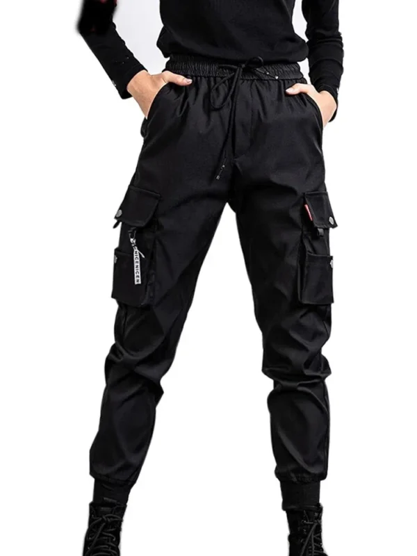 Sfcc372690b104cfeaffb024e739152e8D.webp Black Work Pants for Women in Spring and Autumn 2024 New Ins Trendy and Versatile Slimming Elastic Ankle-Length Sports Pants